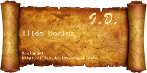 Illés Dorisz névjegykártya